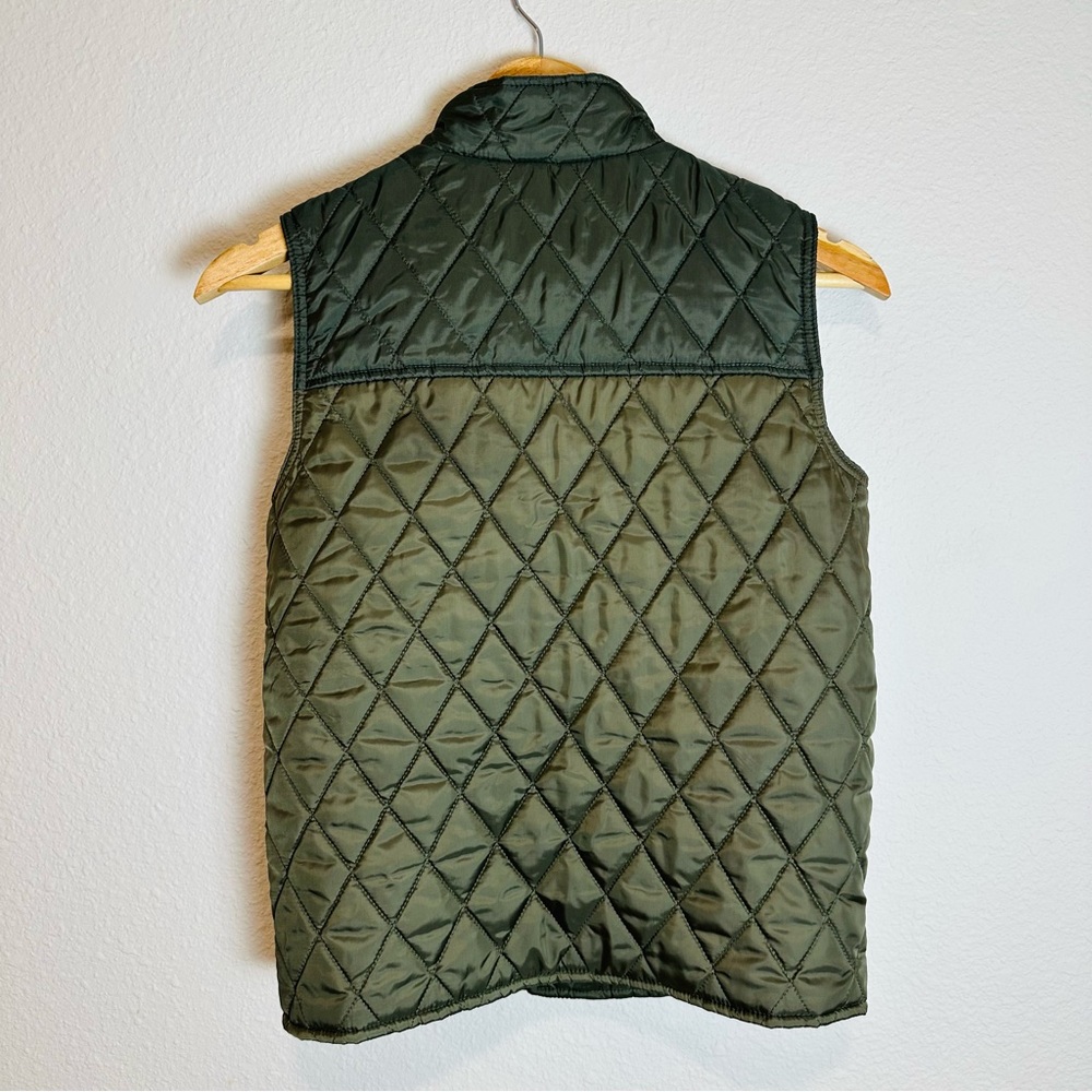 Janie & Jack Boys Green Quilted Vest Size 10-12 - Picture 5 of 7